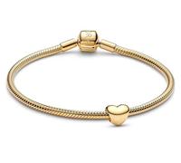PANDORA Bracelet à breloques pour femme avec mini cœur, couleur or, magnifique ensemble de bijoux, lot, cadeau romantique en gage d'amour 21537 20 cm