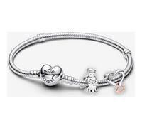 Pandora Bracelet Composé Ange de l'Amour & Cœur Infini Ajouré Bicolore one size