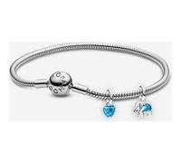 Pandora Bracelet Composé Mini Éléphant & Cœur Turquoise one size