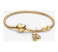 Pandora Bracelet Composé Nœud Scintillant & Feuille de Monstera Scintillant one size