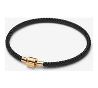 Pandora Bracelet Cordon Noir Brillant Doré 20,50 cm