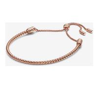 Pandora Moments 583090C00-2 Bracelet à rivets à fermeture coulissante en argent sterling avec alliage plaqué or rose, compatible Moments Charms, taille : 28 cm, 28 cm, Argent sterling, No Gemstone