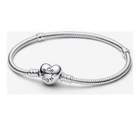 PANDORA Bracelet pour femme en argent avec fermoir cœur 594594C00, 23cm, Argent sterling, Pas de pierre précieuse