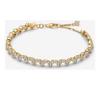 PANDORA Timeless 564390C01-20 Bracelet trois pierres en forme de cœur avec alliage plaqué or 14 carats et oxyde de zirconium Taille : 20 cm
