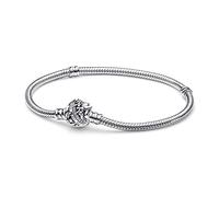 Pandora Bracelet Disney Fée Clochette maille serpent en argent sterling avec zircones cubiques transparentes, 21