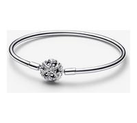 Pandora Bracelet Jonc Fermoir Flocon de Neige Scintillant Pandora Moments 21 cm