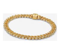 PANDORA Timeless 563008C01-16 Cuban Bracelet à maillons en argent sterling plaqué or et oxyde de zirconium Taille 16 cm, 16 cm, Argent sterling, Oxyde de zirconium