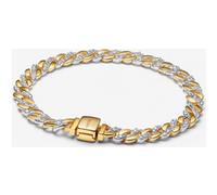 Pandora Bracelet pour Femme Bicolore pavé 564229C01, 20 cm, Argent Sterling, Oxyde de Zirconium