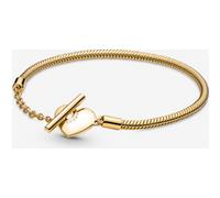 Pandora Bracelet Maille Serpent Barre en T Cœur Pandora Moments 18 cm