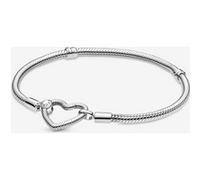 Pandora Bracelet Maille Serpent Fermoir Cœur 21 cm