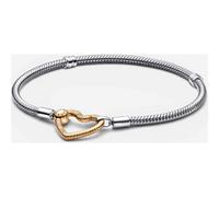 Pandora Bracelet Maille Serpent Fermoir Cœur 23 cm