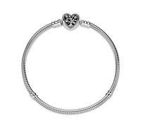 Pandora Bracelet maille serpent fermoir cœur arbre de vie, 16