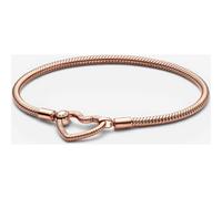 Bracelet Maille Serpent avec Fermoir C?ur en Métal doré à l'or rose fin 585/1000 Pandora Moments Doré rose Doré rose 16 cm