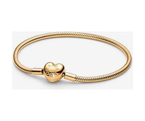 Pandora Bracelet Maille Serpent Fermoir Cœur Pandora Moments 19 cm