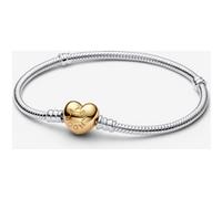 Pandora Bracelet Maille Serpent Fermoir Cœur Pandora Moments 21 cm