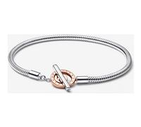 Pandora Bracelet Maille Serpent Fermoir en T Bicolore Pandora Moments 21 cm