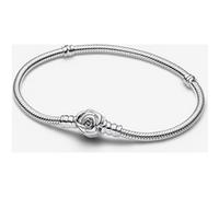 Pandora Bracelet Maille Serpent Fermoir Rose en Fleur 21 cm
