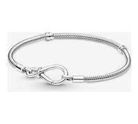 Pandora Moments Bracelet maille serpent en argent sterling avec fermoir nœud de l’infini, 16
