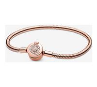 Pandora Bracelet Maille Serpent O Couronné Scintillant 19 cm
