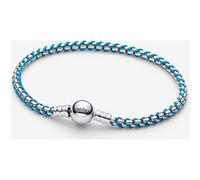 Pandora Bracelet Maille Vénitienne et Cordon Bleu 17 cm