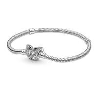 Pandora Timeless Bague Bleue Scintillante Vœu en argent sterling avec cristal bleu, taille 50