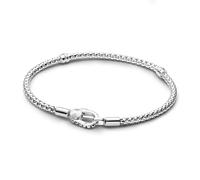 PANDORA Bracelet pour breloques rivets en argent 593681C00, 19cm, Argent sterling, Pas de gemme