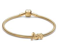 PANDORA Bracelet pour femme avec breloque « love » manuscrite lot, 21 cm