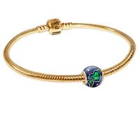 PANDORA Bracelet pour femme, coffret découverte avec breloque planète Terre, couleur or, bijou moderne et polyvalent 28195