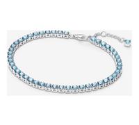 Pandora Bracelet Rivière Bleu Clair Scintillant Argent Massif 16 cm