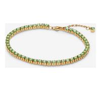 Pandora Bracelet Rivière Vert Scintillant Métal doré à l'Or 14 carats 20 cm