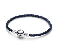 PANDORA Bracelet Moments 592790C01-S1 Cuir Bleu
