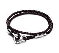 Pandora Bracelet Moments Brown Braided Double Leather