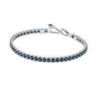 Bracelet Rivière Bleu Scintillant Bleu 18 cm