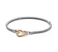Pandora Bracelet Maille Serpent Fermoir Cœur Pandora Moments 21 cm