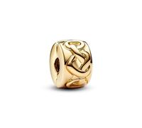 Pandora Breloque à clip en forme de cœur noué 768035C00, taille unique, Or jaune, Pas de gemme