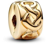 Pandora Breloque à Clip en Forme de cœur noué 768035C00, Taille Unique, Or Jaune, Pas de gemme