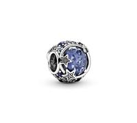 Pandora Breloque en forme d'étoiles scintillantes bleu Himlian en argent sterling avec cristaux et pierres en zircone - 799209C01, taille unique, Métal précieux, Zircone cubique