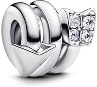 PANDORA Breloque flèche torsadée – argent sterling, zircone cubique – Standard