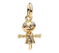 Pandora Breloque Pendentif Citrouille Épouvantail Halloween Or 3D 764770C01