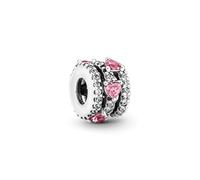 Pandora Charm 791161C01 Corazones triple halo