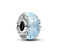 Charm Disney Cendrillon en Verre de Murano Bleu