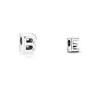 Pandora Charm 797456 mujer plata letra B & Charm 797459 mujer plata letra E