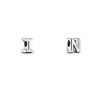 Pandora Charm 797463 mujer plata letra I & Charm 797468 mujer plata letra N