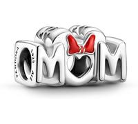 Pandora Charm Disney Minnie – en argent sterling, inscription « Mom » (Maman), émail rouge