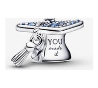 Pandora Charm Chapeau de Diplômé 2026 Bleu Scintillant one size