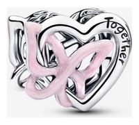 Pandora Charm Cœur et Papillon Entrelacés one size