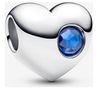 Pandora Charm Cœur Pierre Bleue Gravable one size