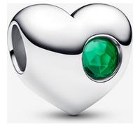 Pandora Charm Cœur Pierre Verte Gravable one size