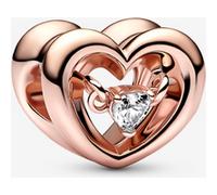 Pandora Charm Cœur Rayonnant & Pierre Flottante one size