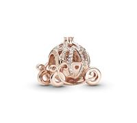 Pandora Charm Disney Cendrillon Carrosse en métal plaqué or rose 14 carats avec zircones cubiques transparentes